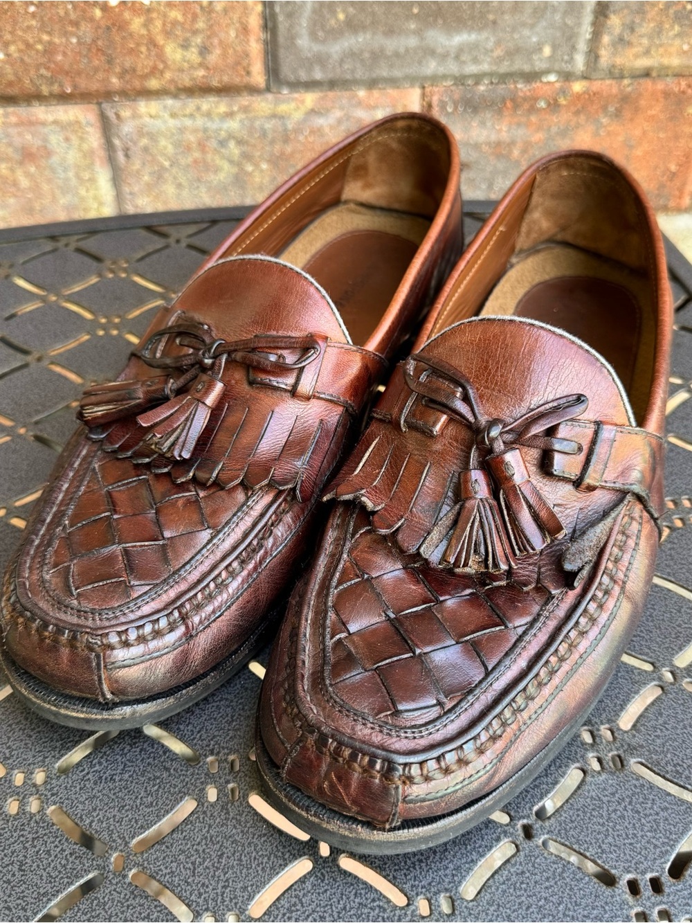 Johnston & Murphy Men's Brown Leather Tassel Loafers